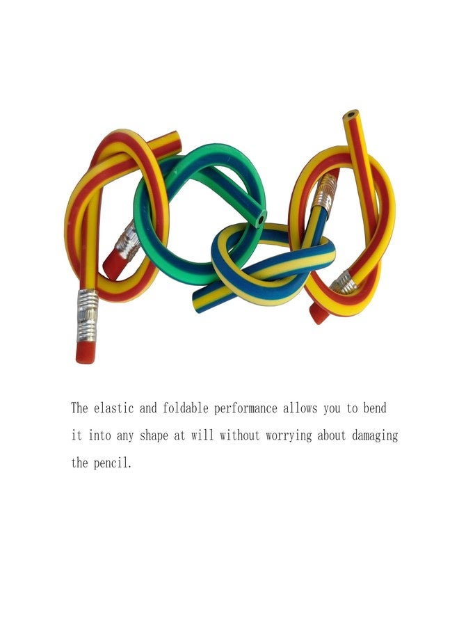 QDXATIVP مجموعة أقلام رصاص مرنة قابلة للثني من QDXATIVP، 40 قطعة، مخططة بألوان زاهية، أقلام رصاص مرنة ناعمة مع ممحاة، هدايا مثالية للأطفال في الفصول الدراسية، لوازم مدرسية رائعة، هدايا مميزة للحفلات - Image 4